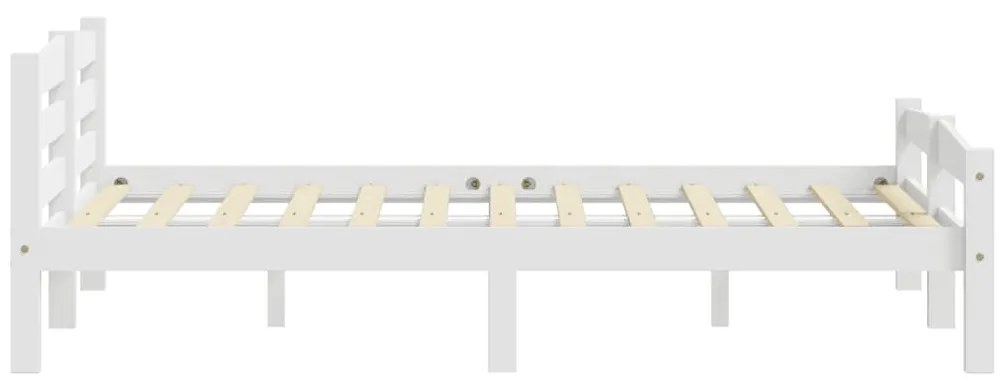 Estrutura de cama 200x200 cm pinho maciço branco
