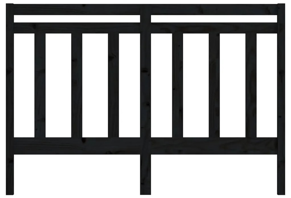 Cabeceira de cama 156x4x100 cm pinho maciço preto