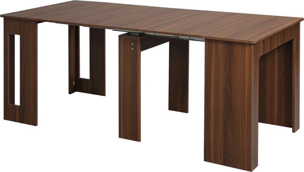 HOMCOM Mesa de Jantar Dobrável Mesa Extensível Mesa de Jantar, móvel, design moderno, 180cm x 85cm x 75cm, Castanho | Aosom Portugal