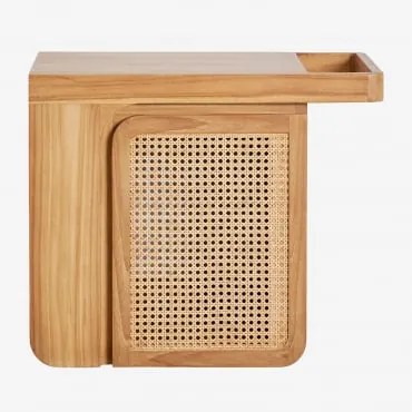 Conjunto De Móvel De Casa De Banho Suspenso Em Madeira De Teca Georgy Madeira De Teca & Sem Lavatório & Sem Espelho & Sem Torneira - Sklum