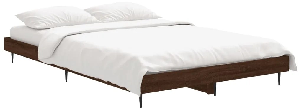 Estrutura cama s/ colchão derivados madeira carvalho castanho