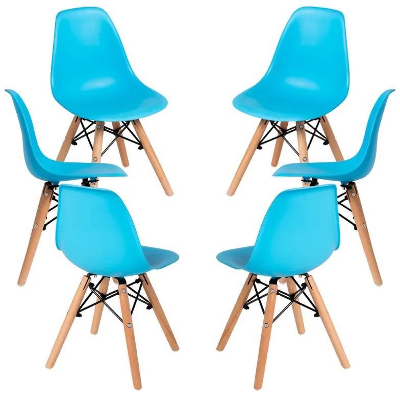 Pack 6 Cadeiras Tower Kid (Infantil) - Azul