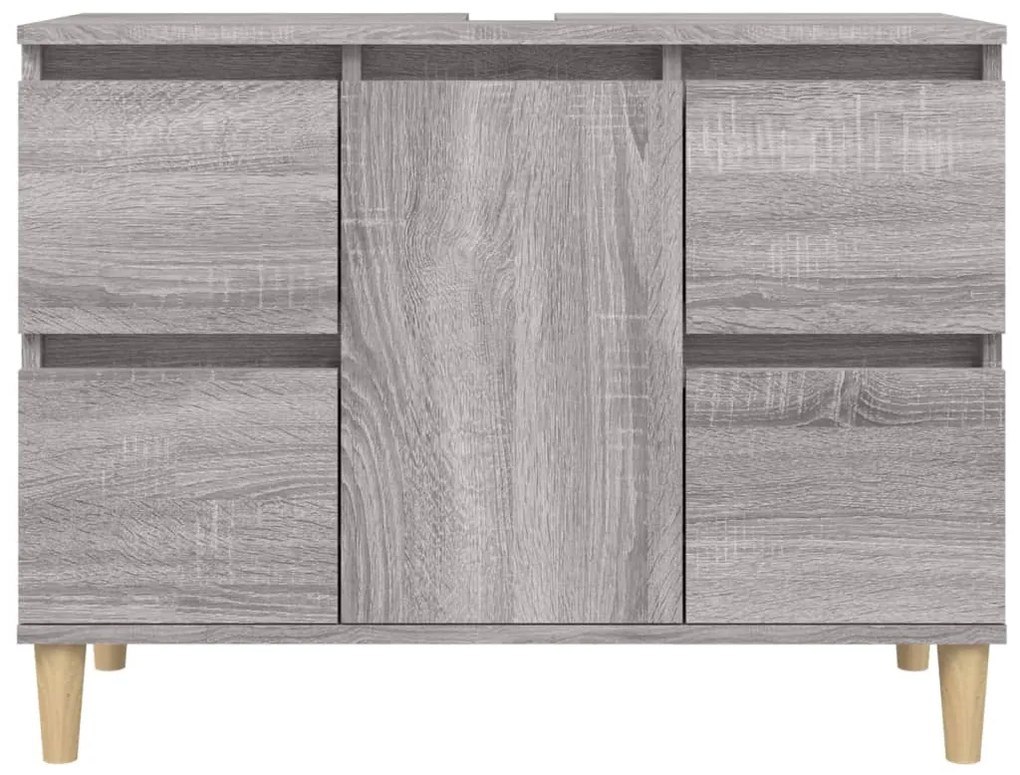 Móvel p/ lavatório 80x33x60 cm derivados madeira cinza sonoma