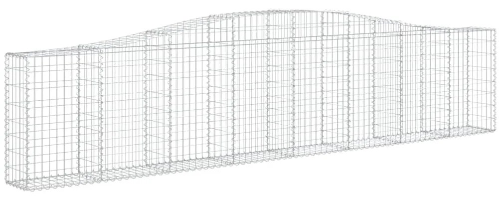 Cestos gabião arqueados 6 pcs 400x30x80/100cm ferro galvanizado