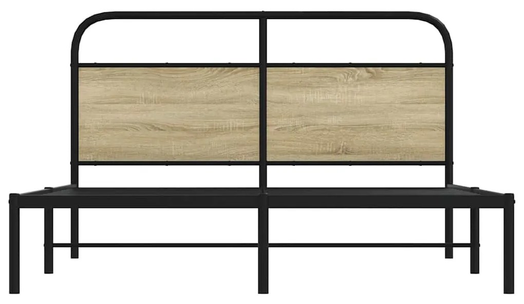 Estrutura cama s/ colchão derivados de madeira carvalho sonoma