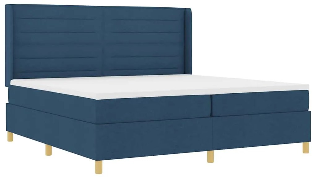 Cama Box com Colchão Azul 200x200 cm
