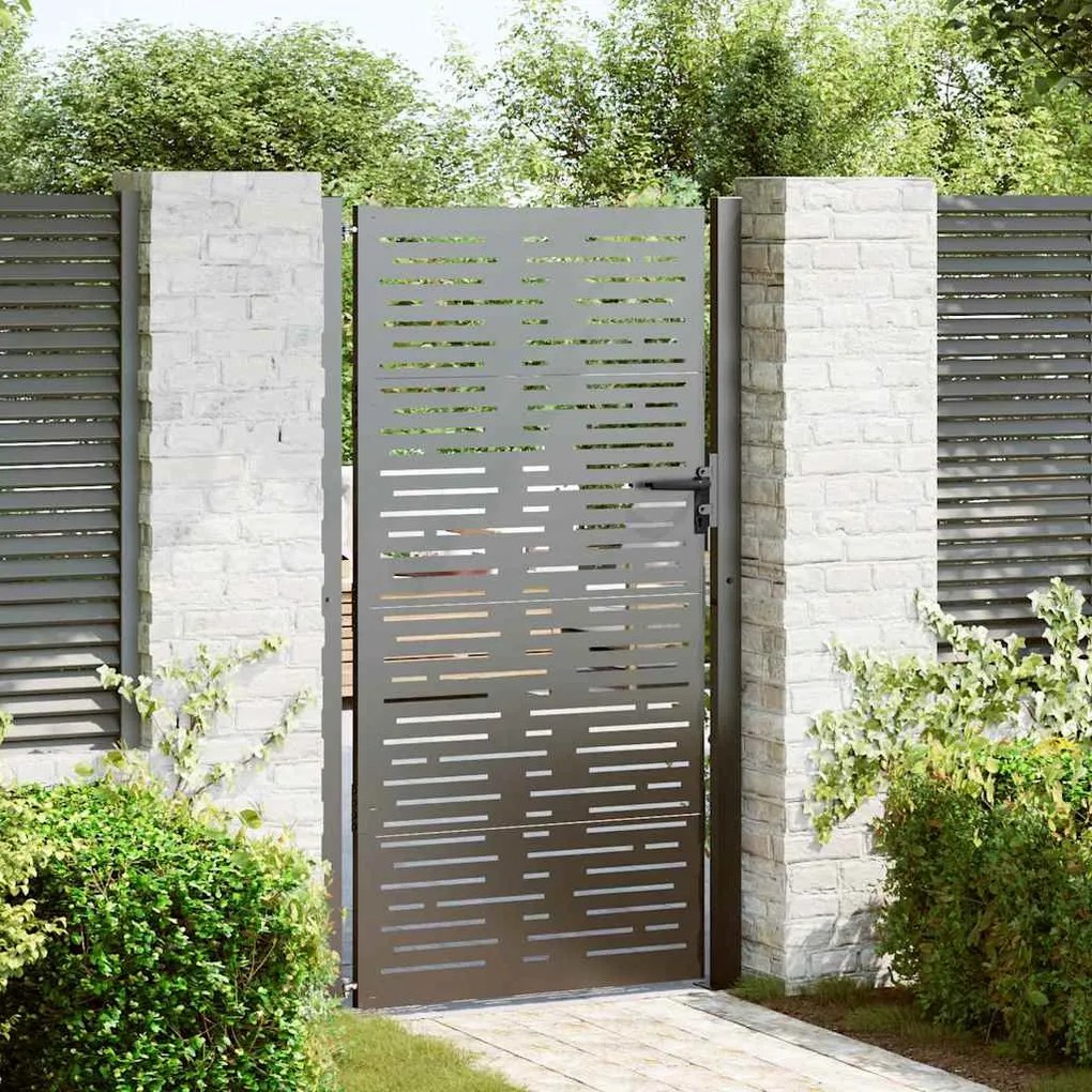 vidaXL Portão de Jardim Preto 105 x 175 cm Aço com Revestimento em Pó