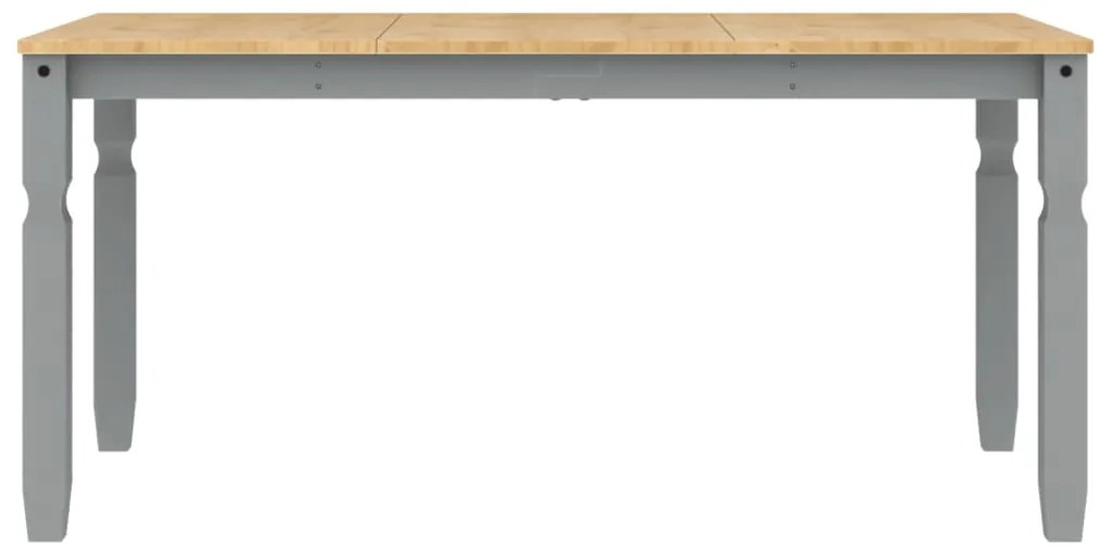 Mesa de jantar Corona 160x80x75 cm madeira pinho maciça cinza