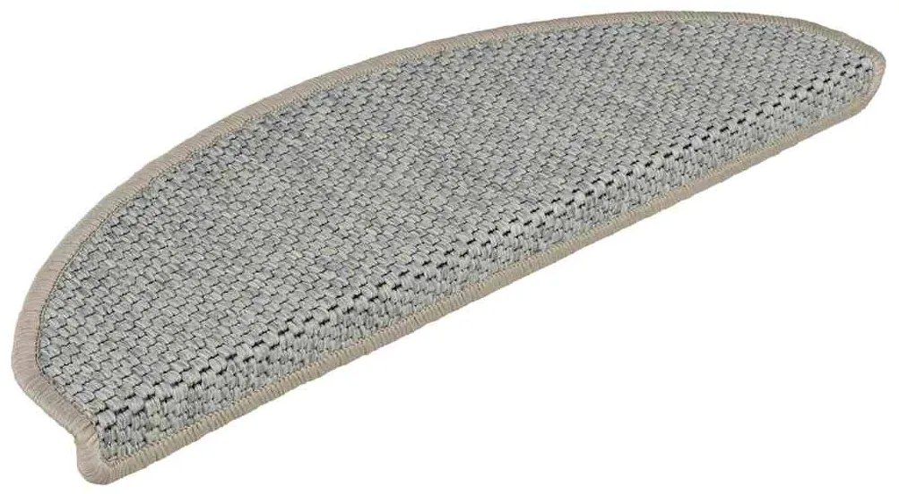 Tapetes escada adesivos aspeto sisal 30 pcs verde-claro