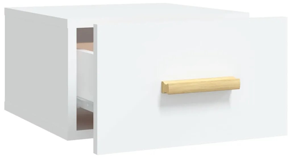 Mesa de cabeceira montagem na parede 35x35x20 cm branco