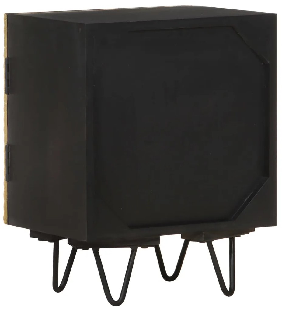 Mesa de cabeceira c/ frente bronze 40x30x50 cm mangueira maciça
