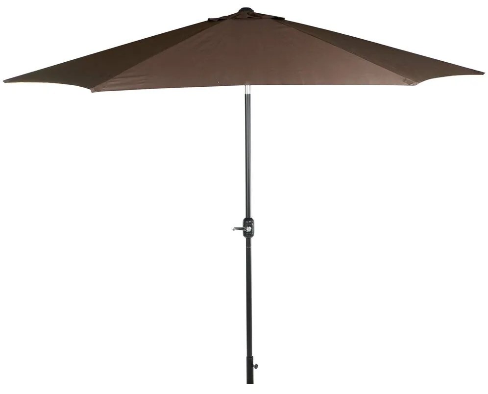 Parasol DKD Home Decor Preto Castanho Aço 300 x 300 x 250 cm