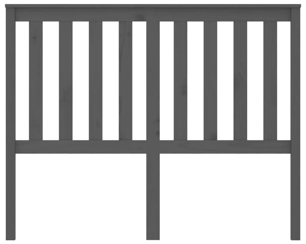 Cabeceira de cama 146x6x101 cm pinho maciço cinzento