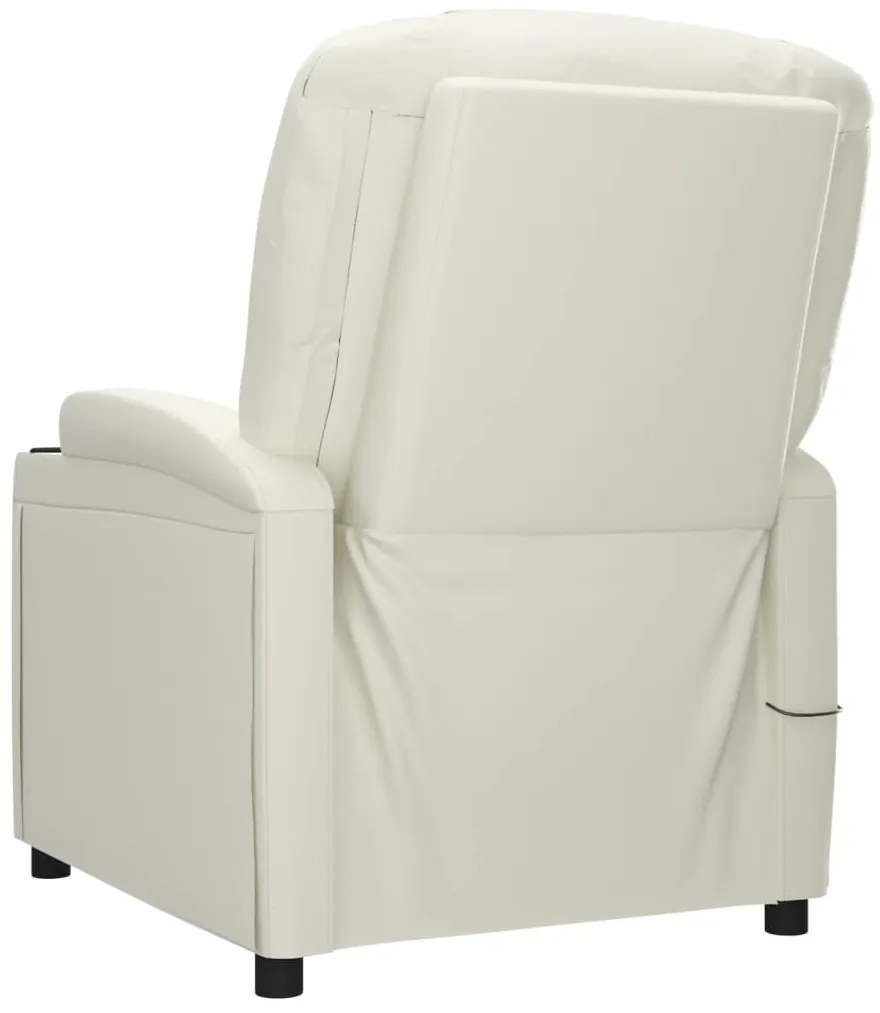 Poltrona elevatória couro artificial branco nata