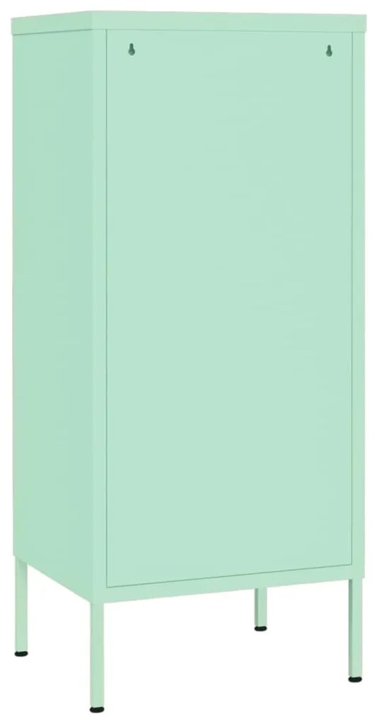 Armário de arrumação aço 42,5x35x101,5 cm verde-hortelã