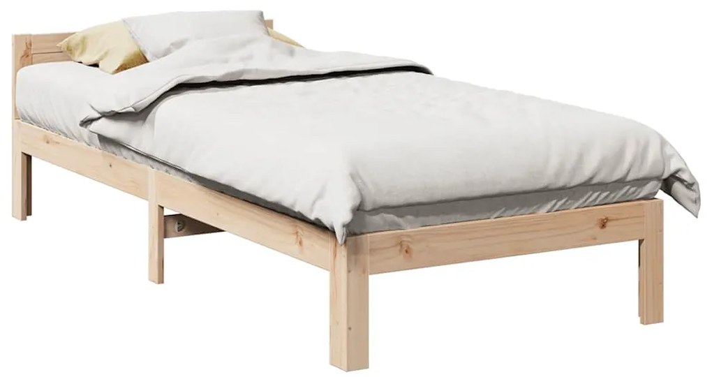Cama sem colchão 90x200 cm madeira de pinho maciça