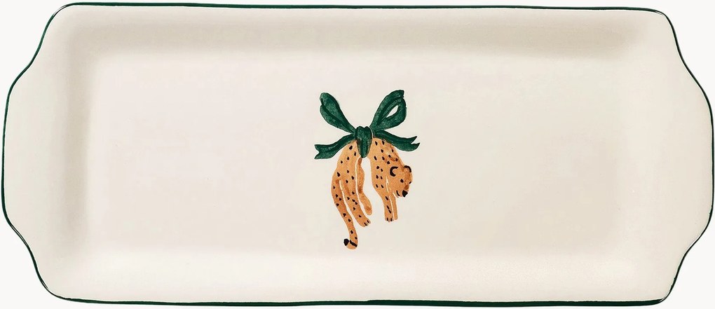 Travessa pintada à mão Leopard