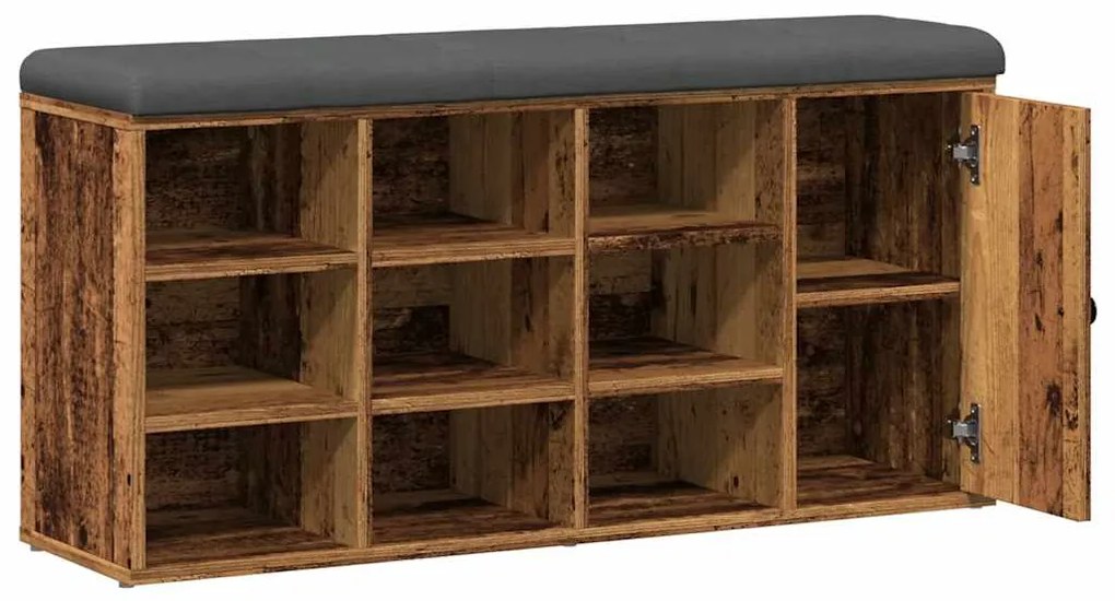 Banco sapateira 102x32x50 cm derivados de madeira madeira velha