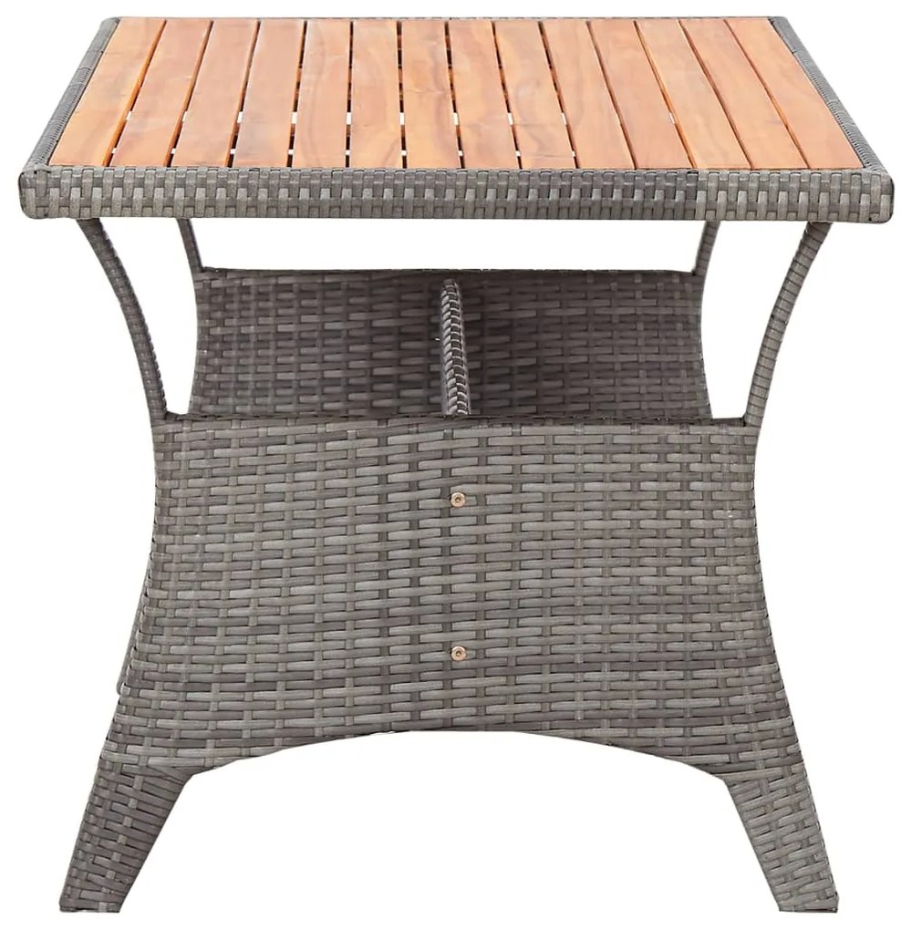 Mesa de jardim 120x70x66 cm madeira de acácia maciça cinzento
