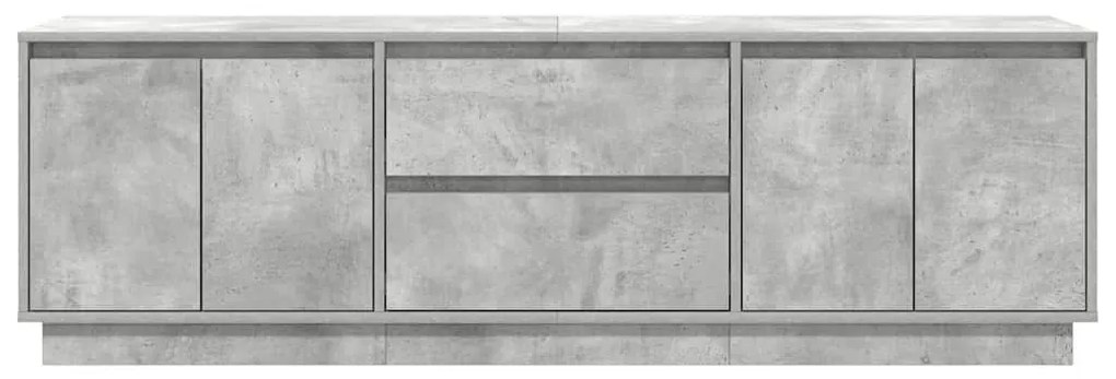 Móvel de TV com luzes LED 160,5x41x50 cm cinzento cimento