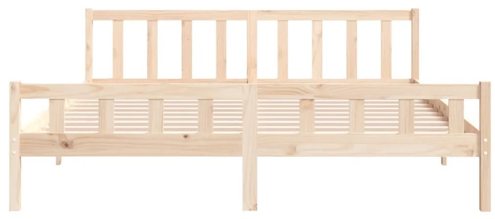 Estrutura de cama sem colchão 160x200 cm madeira maciça
