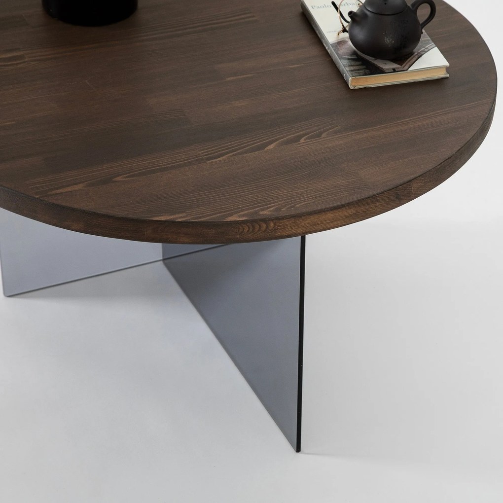 Mesa de Centro Serenity – Nogueira e Cinzento Escuro – 70 cm x 40 cm