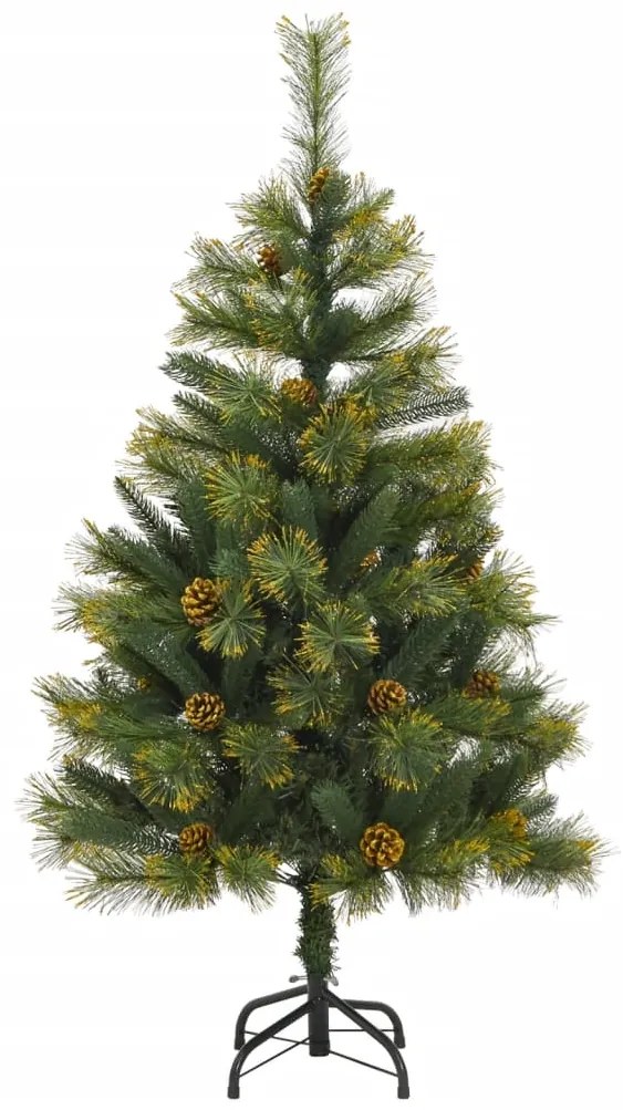 Árvore de Natal artificial articulada com pinhas 120 cm