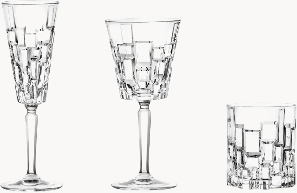 Copos de bar de cristal Etna, conjunto de 18