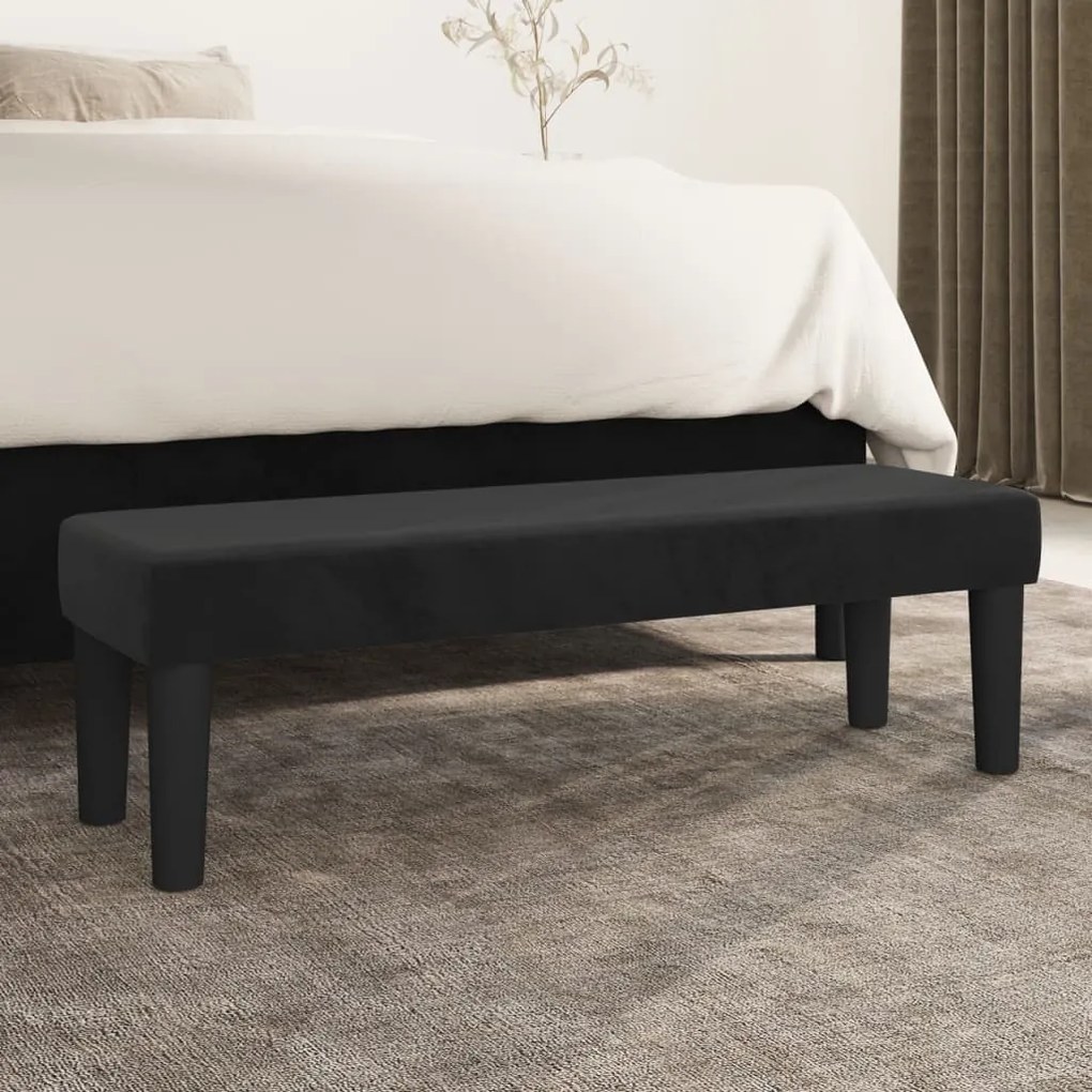 vidaXL Banco 100x30x30 cm veludo preto