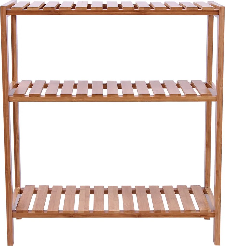 Armario de bambu Multifuncional, plantas, sapateira, casa de banho 60 x 26 x 66 cm natural