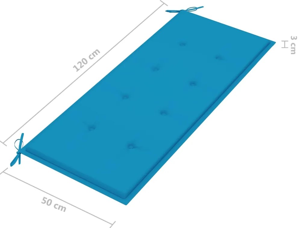 Banco de jardim 2 lugares c/ almofadão 120 cm eucalipto maciço