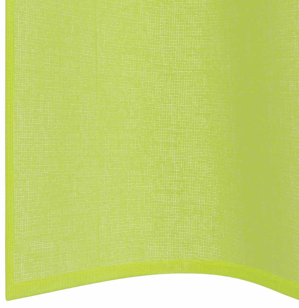 Cortinas de voile com ilhós 2 pcs verde-maçã 140x175 cm