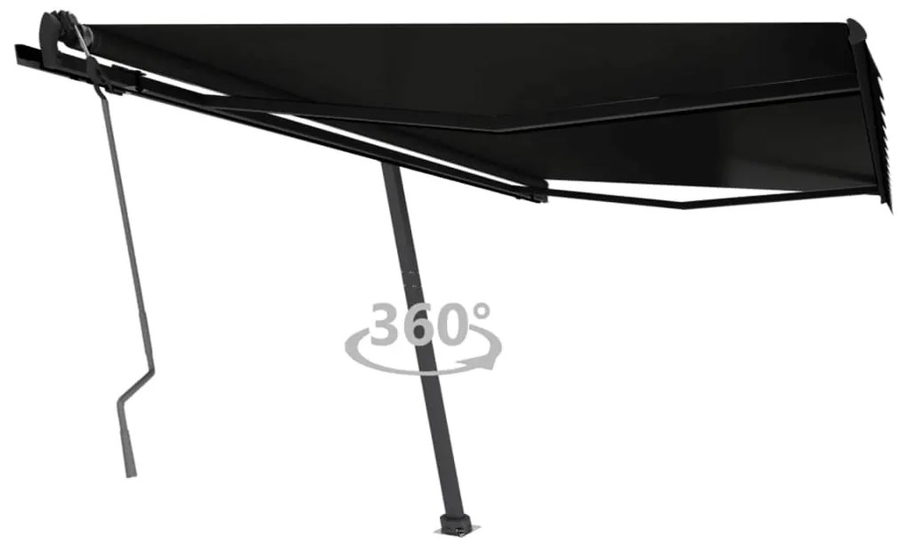 Toldo retrátil manual independente 450x350 cm antracite