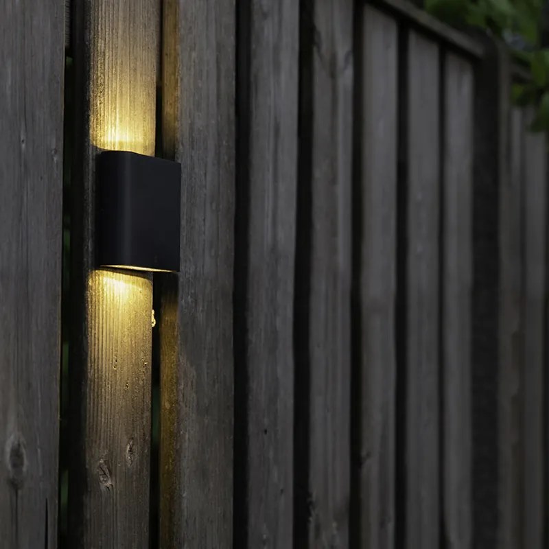 Candeeiro de Parede Moderno Cinzento Escuro 11,5 cm Incl. LED IP65 - Batt