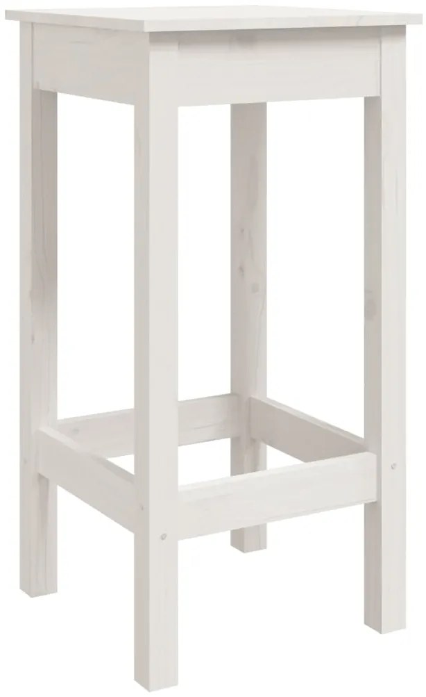 5 pcs conjunto de bar para jardim pinho maciço branco