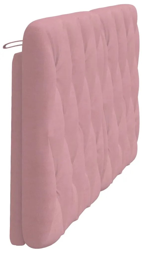 Almofadão de cabeceira 160 cm veludo rosa