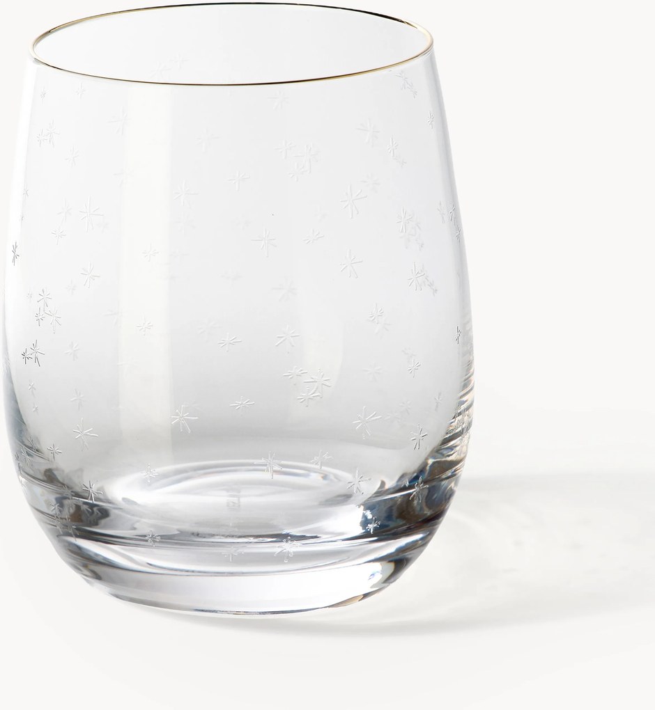 Copos de cristal com motivos de inverno Estrella, conjunto de 4