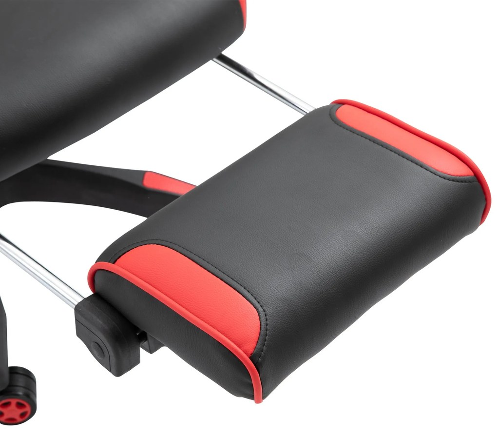 Cadeira de escritorio gaming ergonômica Altura ajustável Encosto ajustável Vermelho