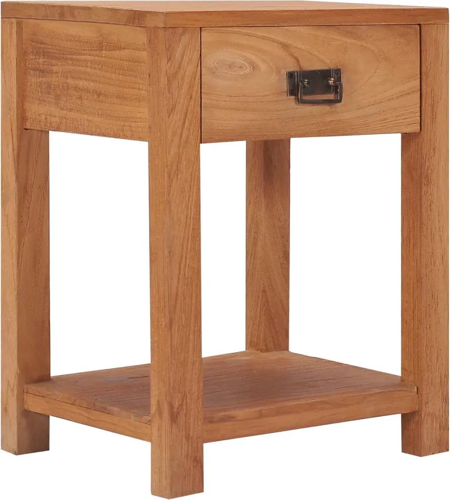 Mesa de cabeceira 35x35x50 cm madeira de teca maciça