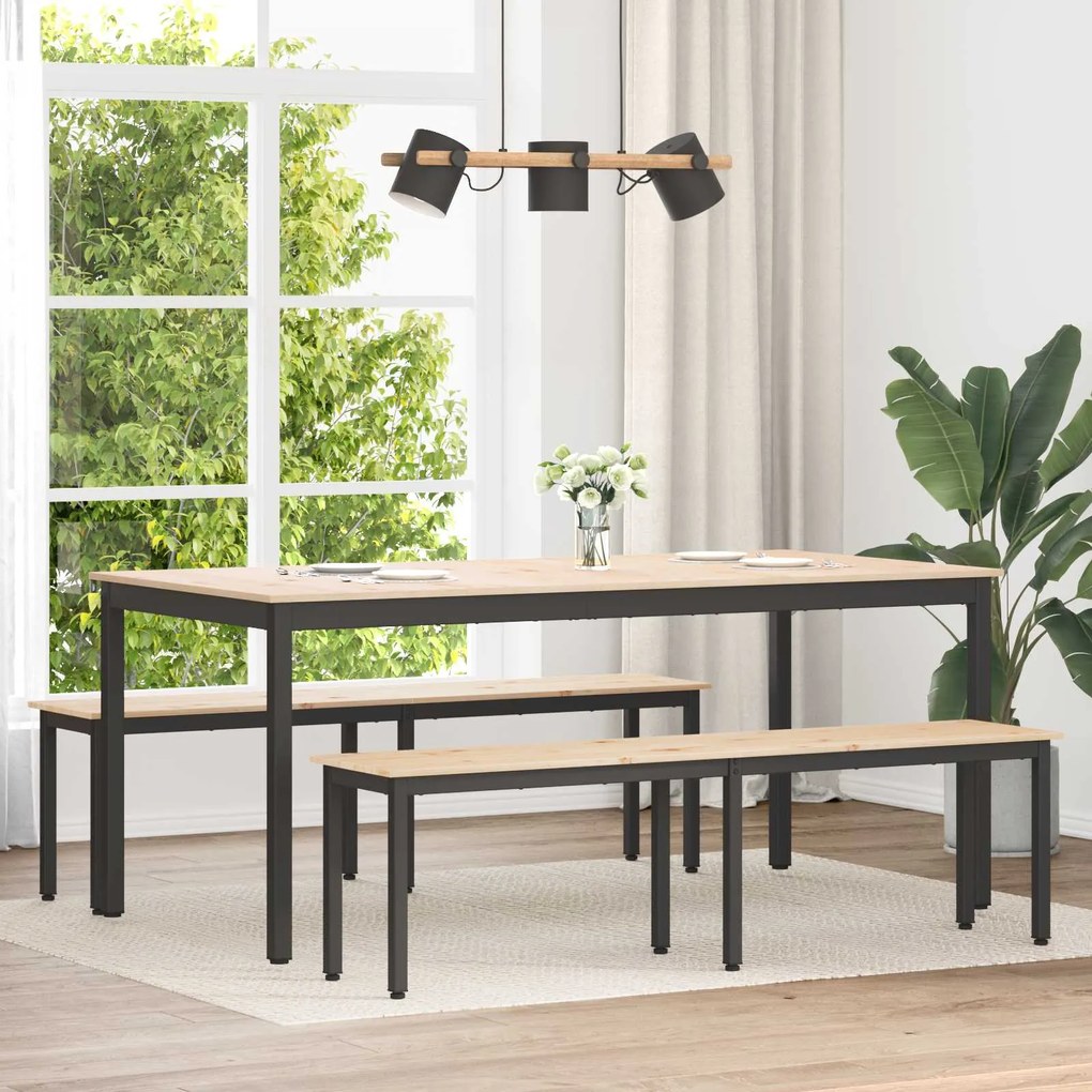 vidaXL banco Natural 160 x 35 x 45 cm Madeira de Pinheiro Sólida