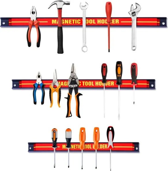 Tiras magnéticas Ferramentas Barra de ferramentas Suporte de ferramentas Suporte magnético para oficina Garagem Cozinha
