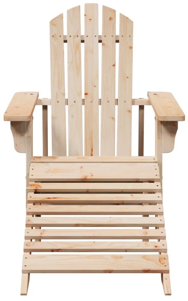 Cadeira adirondack com otomana madeira de abeto maciça