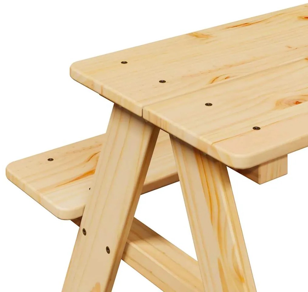 Mesa para crianças c/ bancos IRUN 90x79,5x50cm madeira maciça