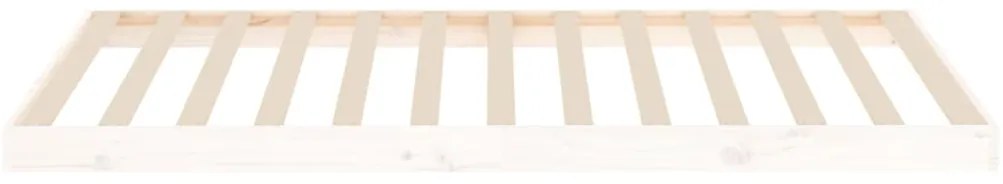 Estrutura de cama 100x200 cm madeira de pinho maciça branco
