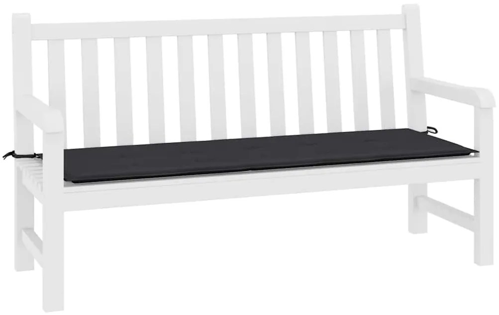 Almofadão p/ banco de jardim 200x50x4 cm tecido preto