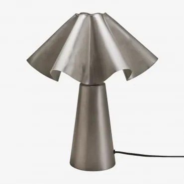 Candeeiro De Mesa De Ferro Sheldon Cinza Cromado - Sklum