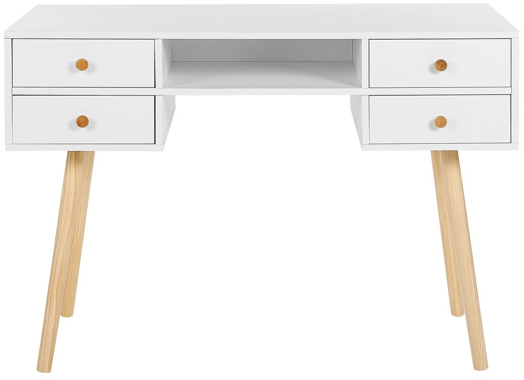 Secretária branca 110 x 55 cm LEVIN Beliani