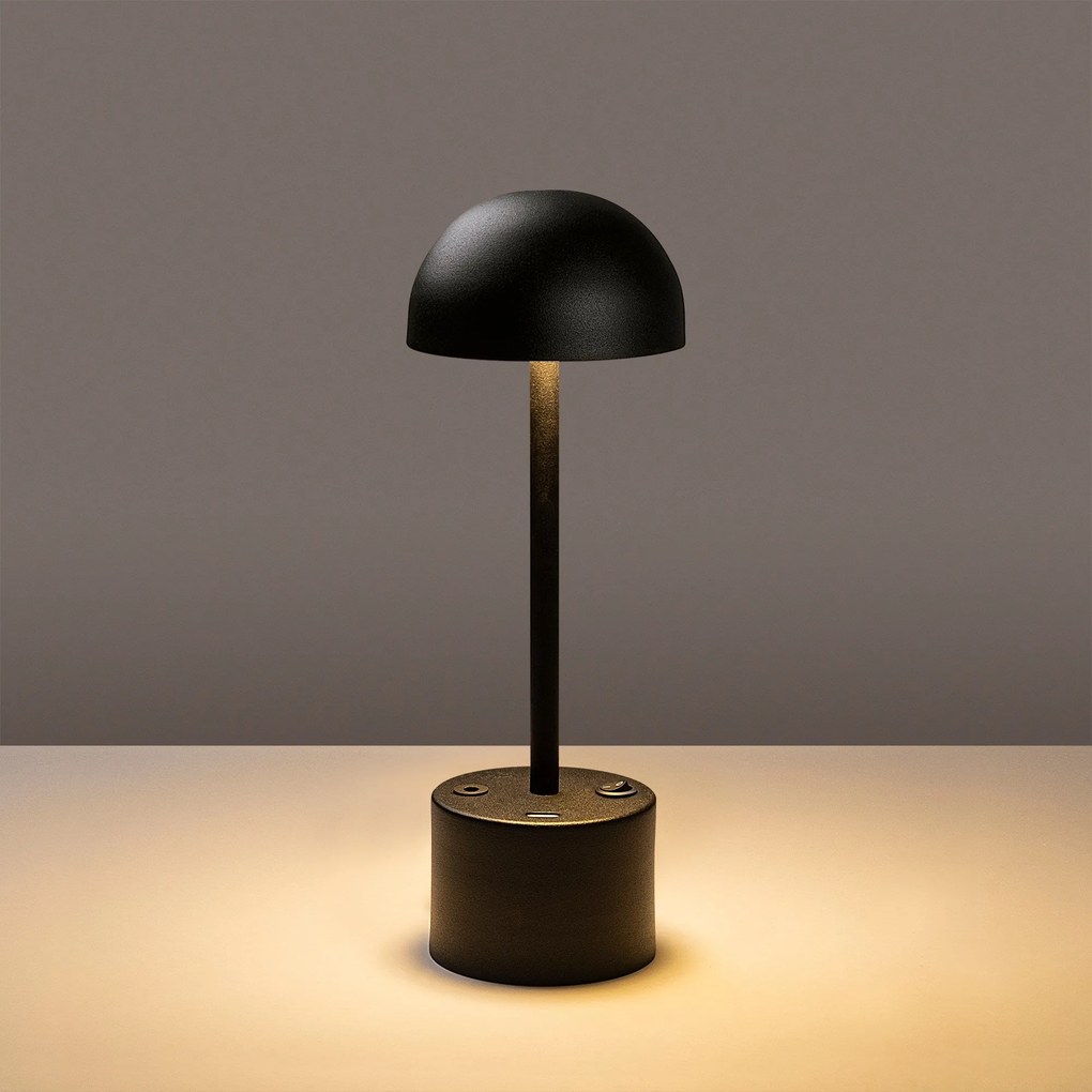 Candeeiro de Mesa Sept – Preto – Diâmetro 10 cm Altura 29 cm