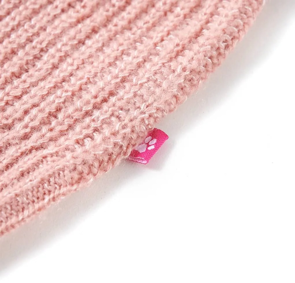 Colete de malha para criança rosa-claro 116