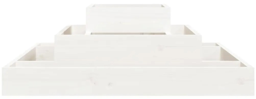 Vaso/floreira 80x80x27 cm pinho maciço branco